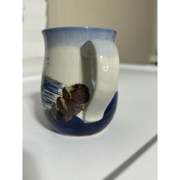 Coastal Boats Birds Ocean Pottery Coffee Mug - Picture 8 of 8